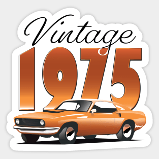 Vintage 1975 classic car Sticker